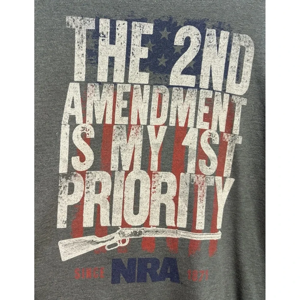 NRA‎ 2nd Amendment Men's XL Short Sleeve T Shirt Patriot USA Patriotic
